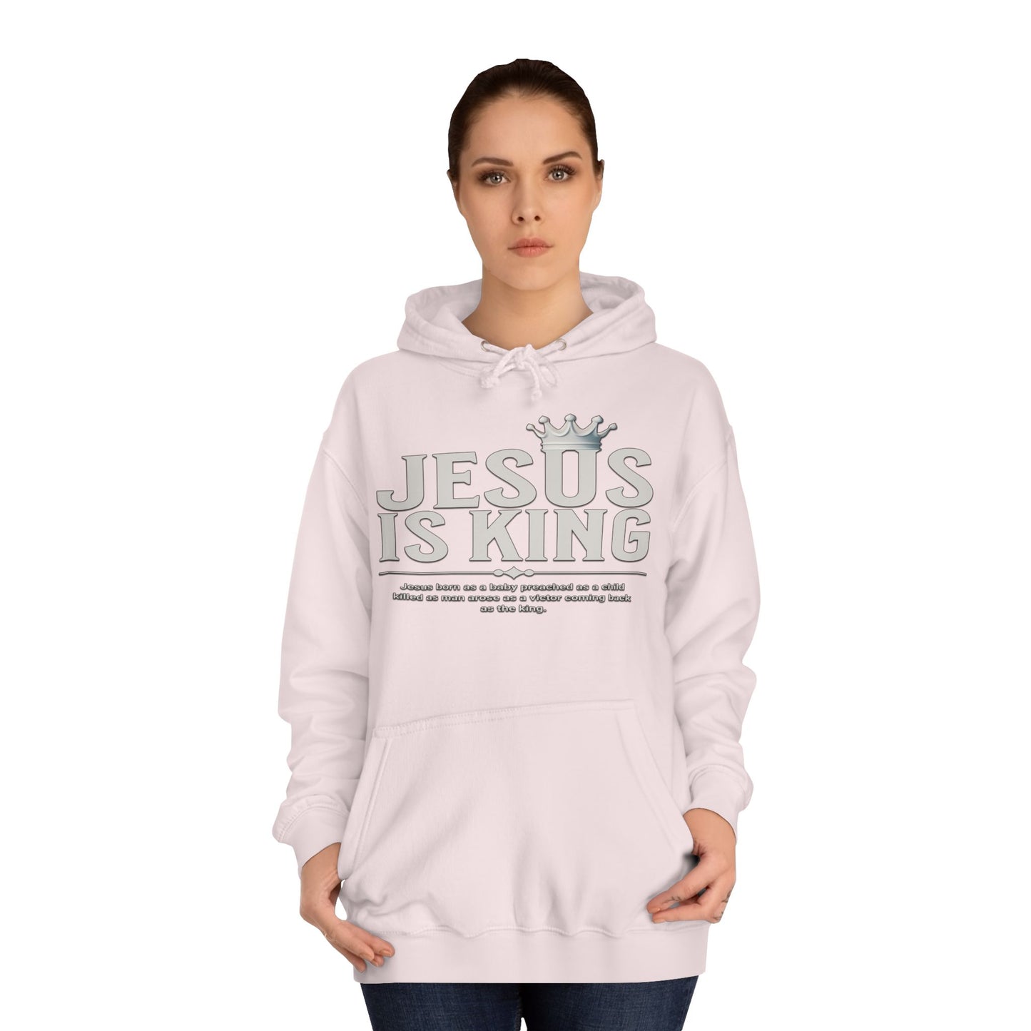 Unisex Hoodie - Jesus Is King Crown Design