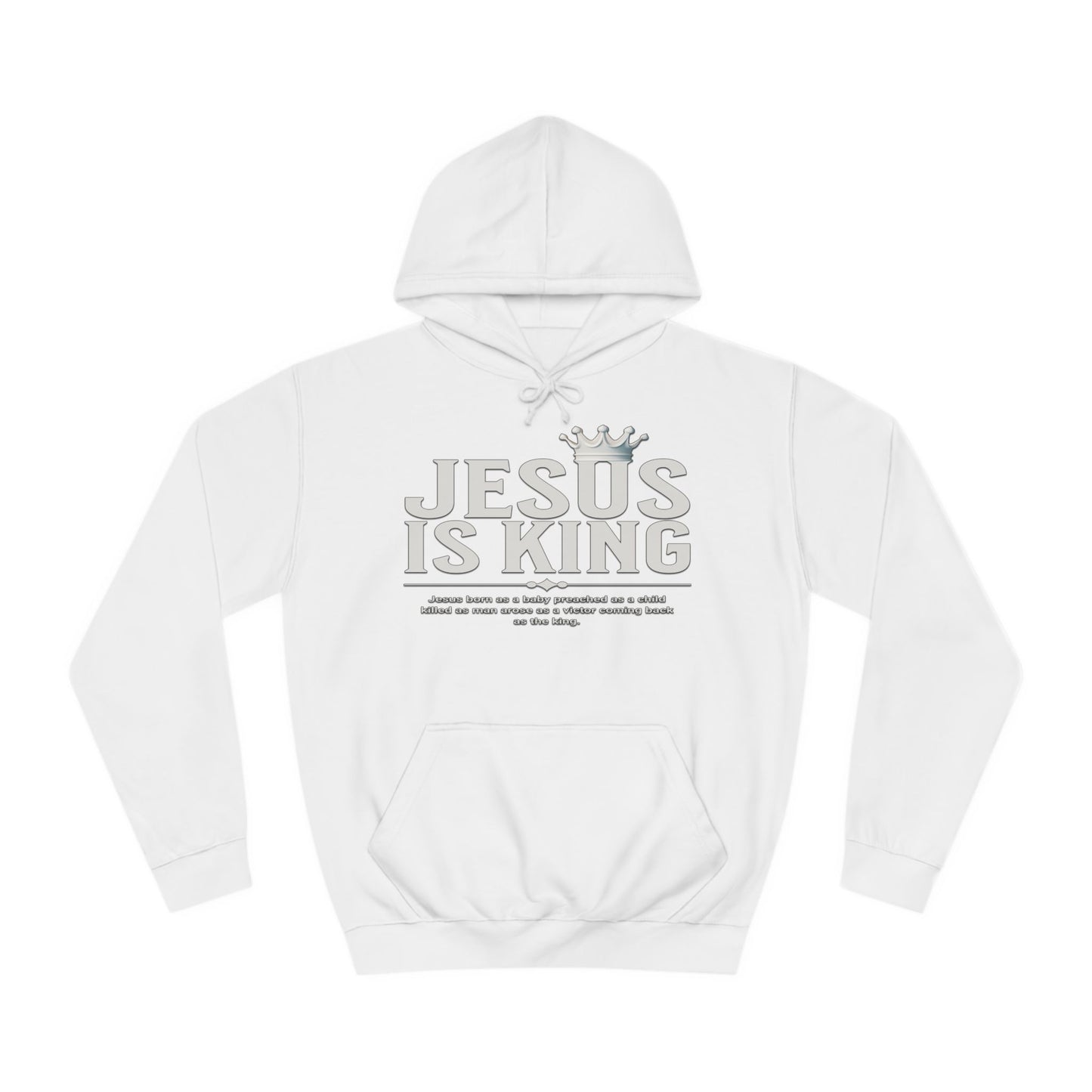 Unisex Hoodie - Jesus Is King Crown Design