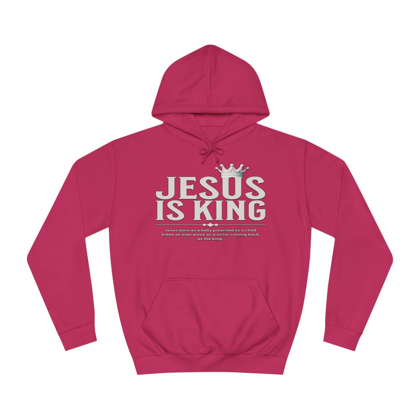 Unisex Hoodie - Jesus Is King Crown Design