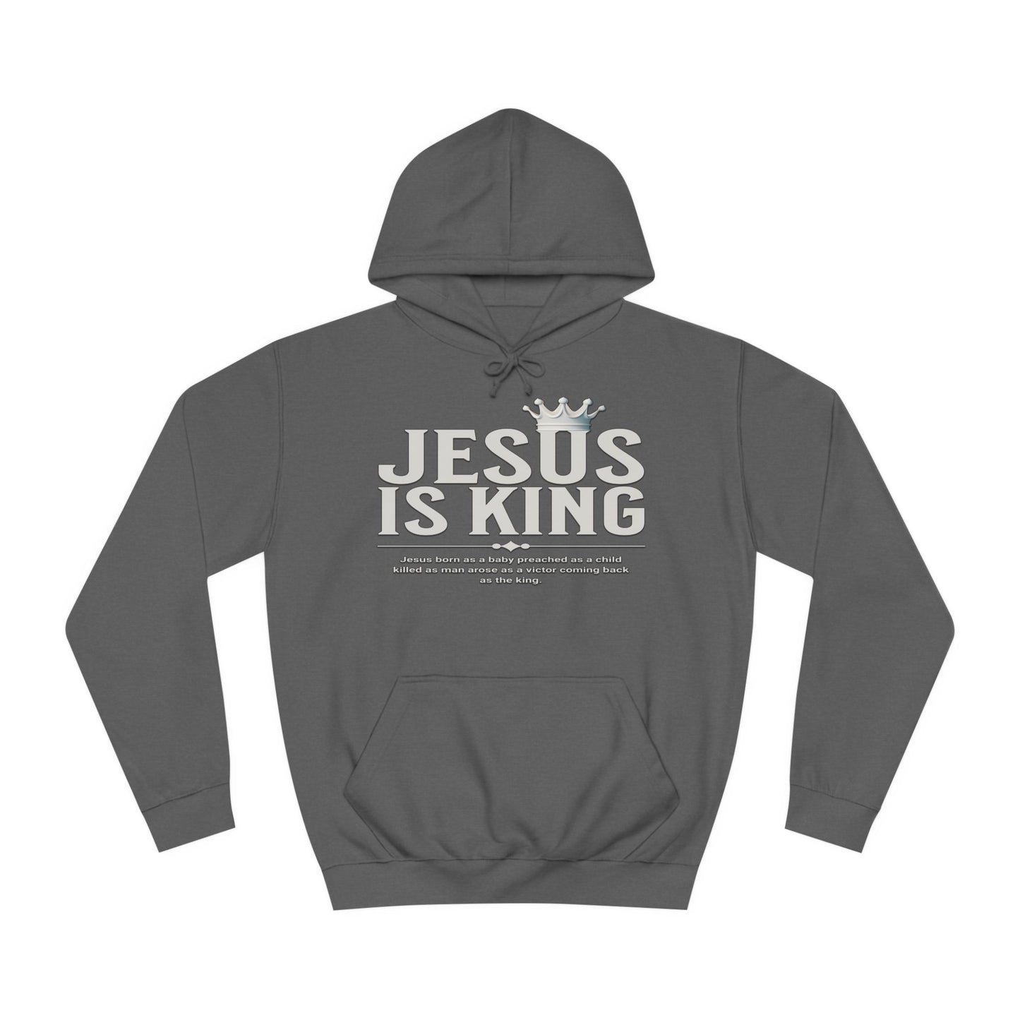 Unisex Hoodie - Jesus Is King Crown Design