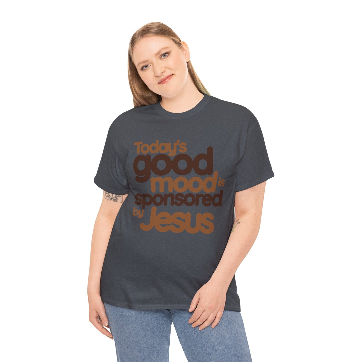 Christian Graphic Tee - Good Mood By Jesus