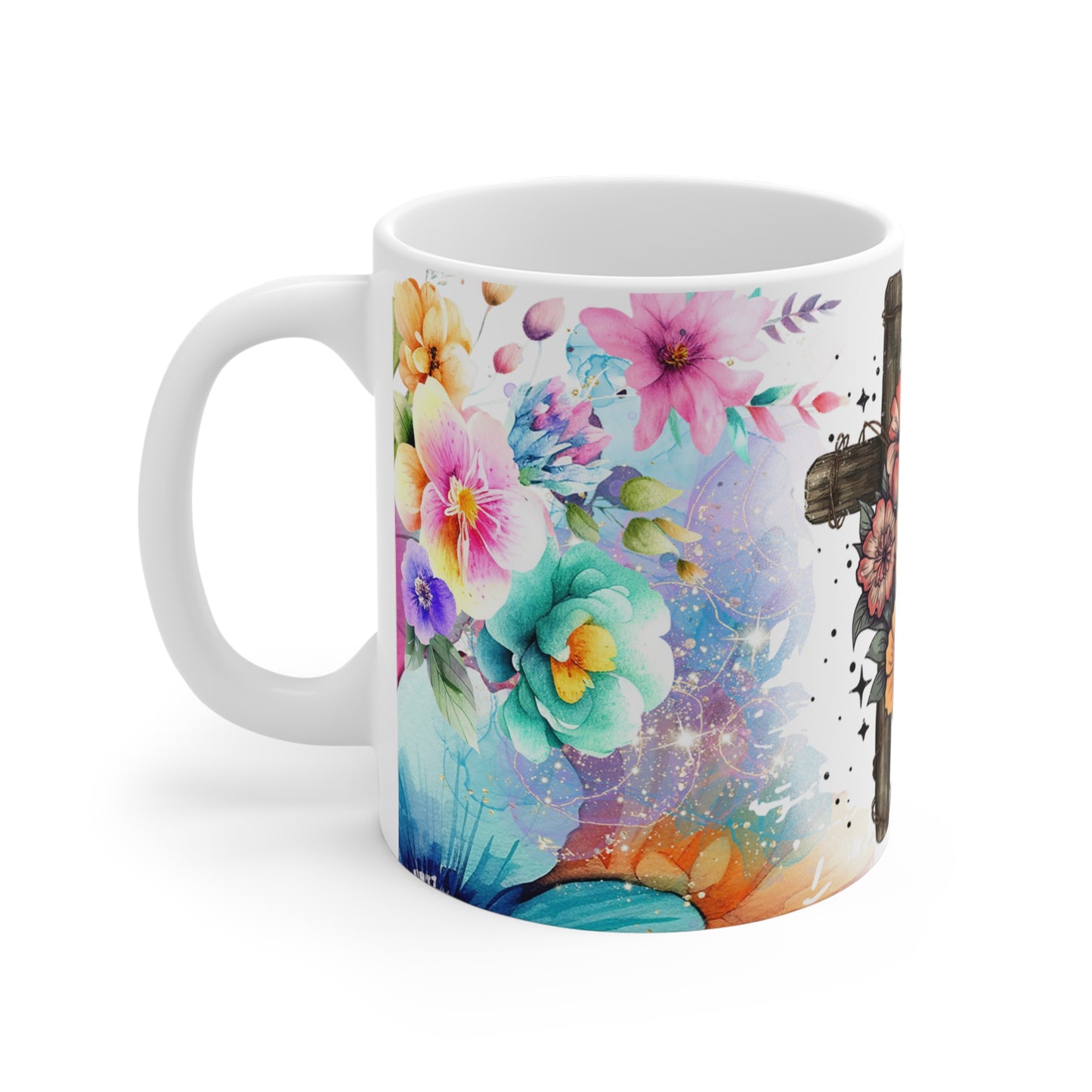 Beautiful Cross And Butterfly Mug