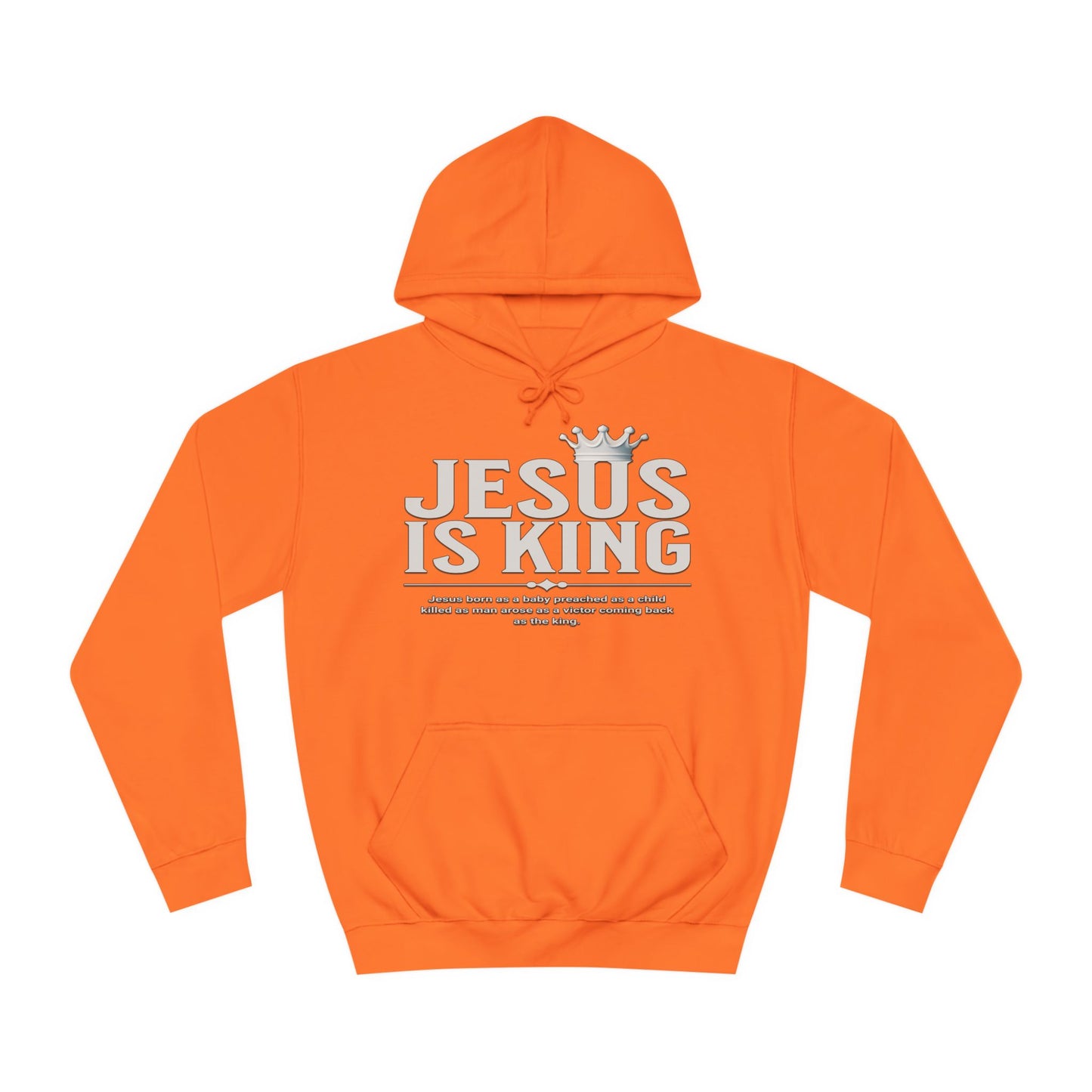 Unisex Hoodie - Jesus Is King Crown Design