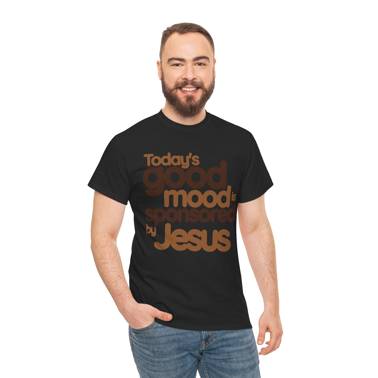 Christian Graphic Tee - Good Mood By Jesus