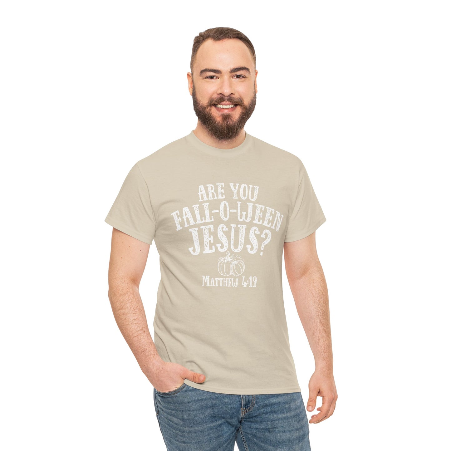 Christian Fall Pumpkin Unisex Tee - Fall-O-Ween Jesus