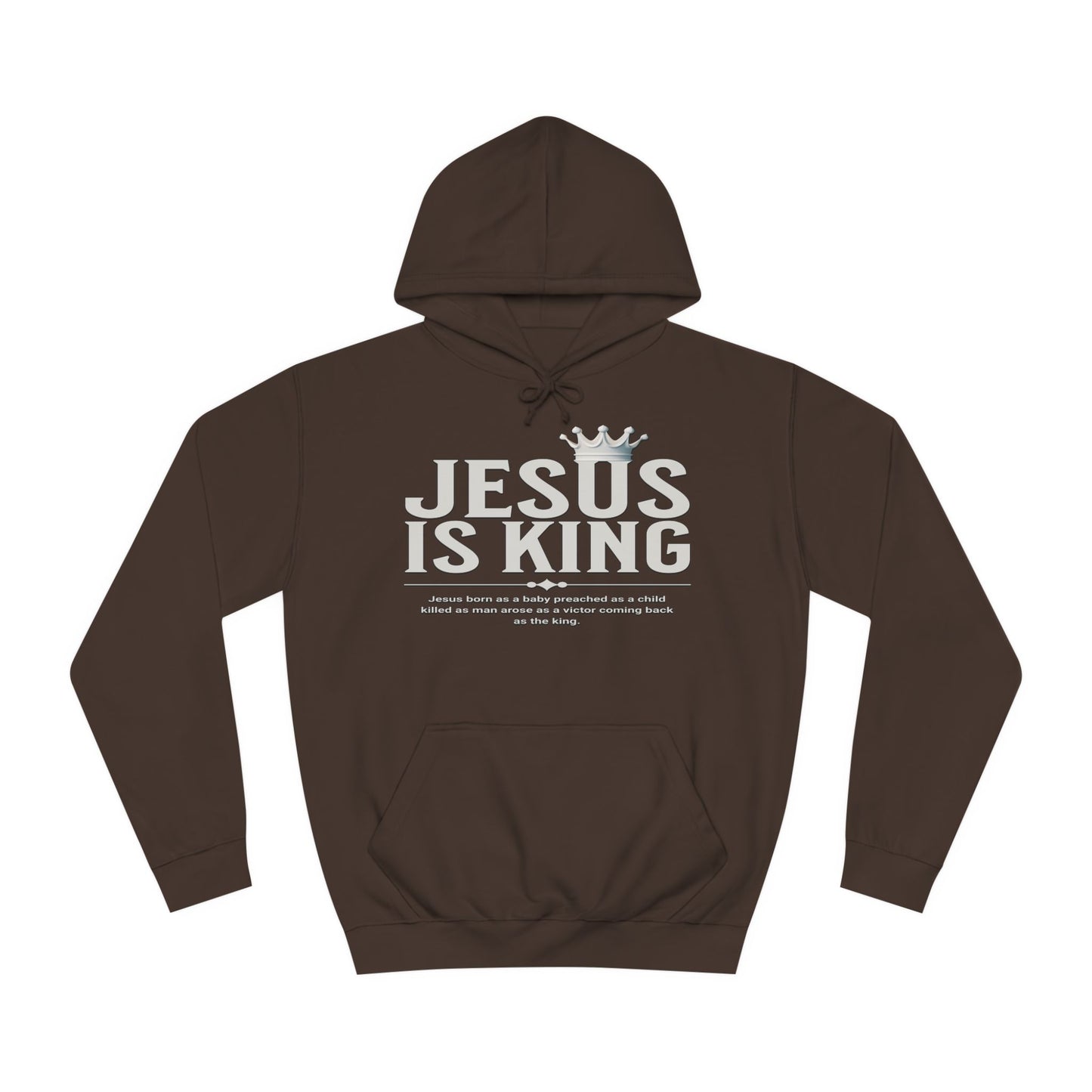 Unisex Hoodie - Jesus Is King Crown Design