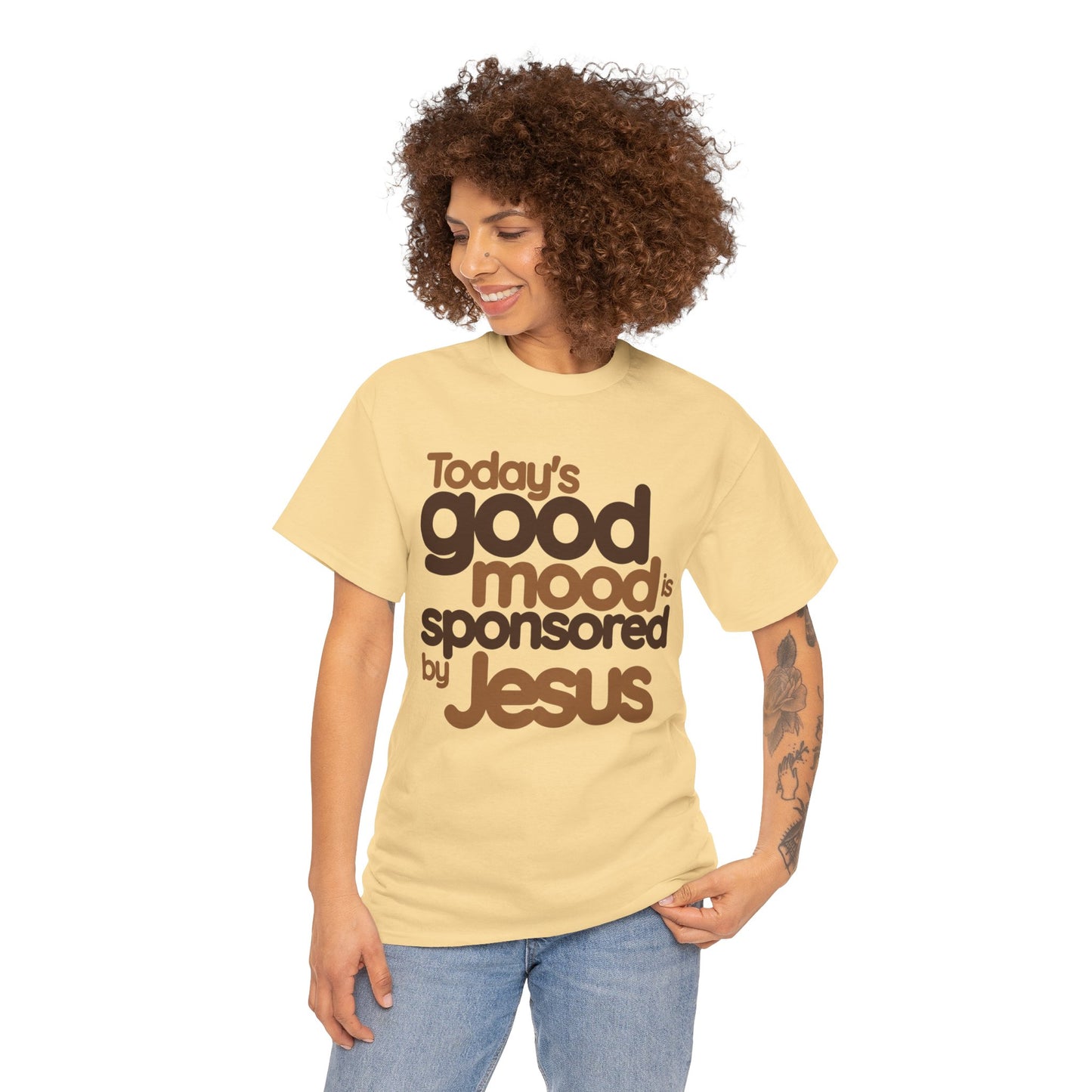 Christian Graphic Tee - Good Mood By Jesus