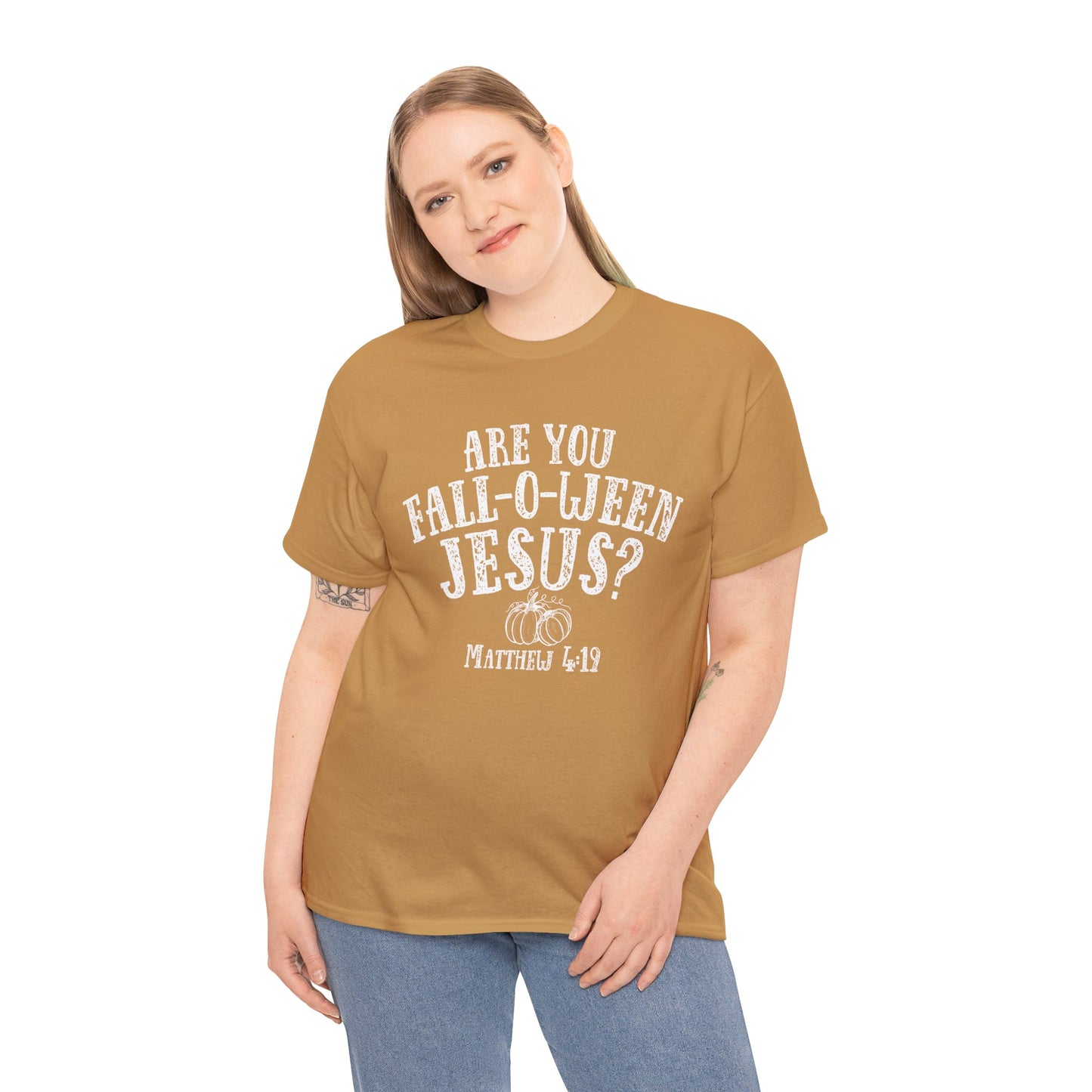 Christian Fall Pumpkin Unisex Tee - Fall-O-Ween Jesus