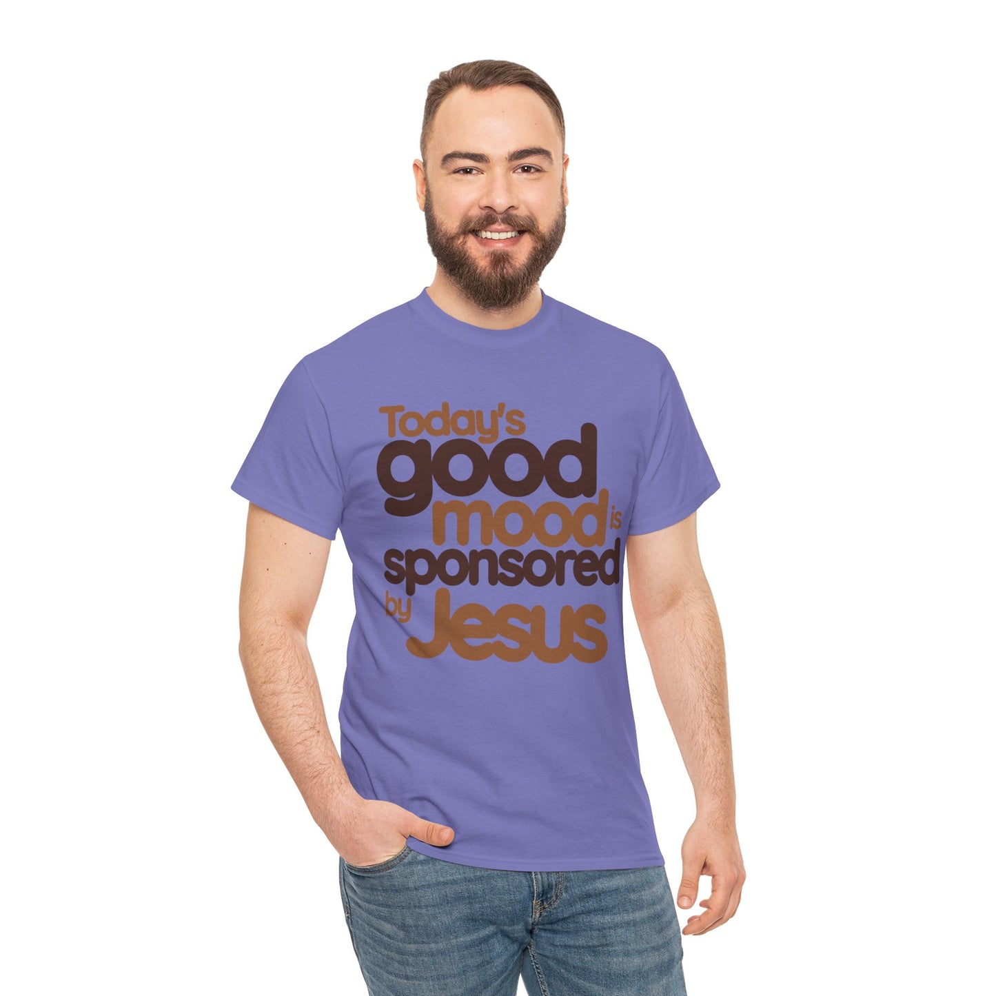 Christian Graphic Tee - Good Mood By Jesus