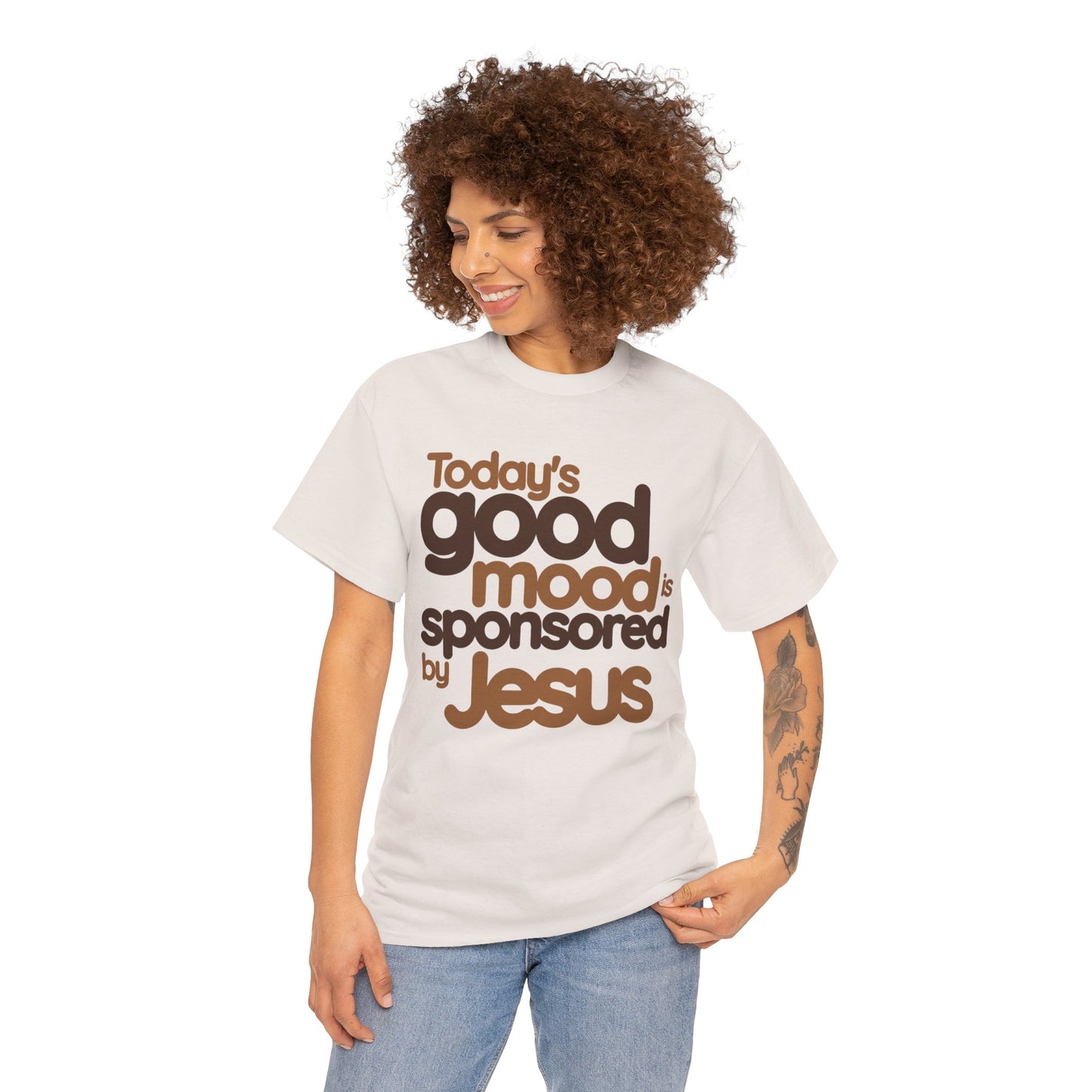 Christian Graphic Tee - Good Mood By Jesus