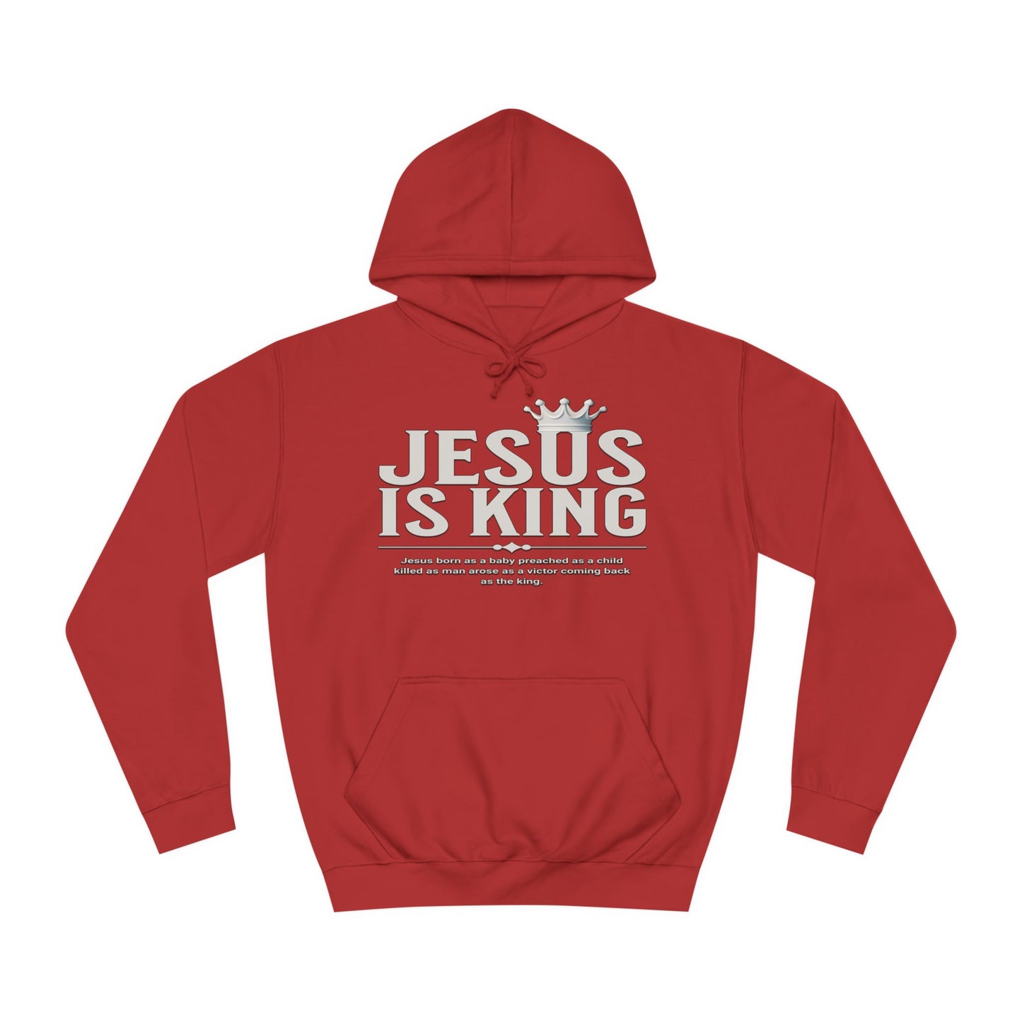 Unisex Hoodie - Jesus Is King Crown Design