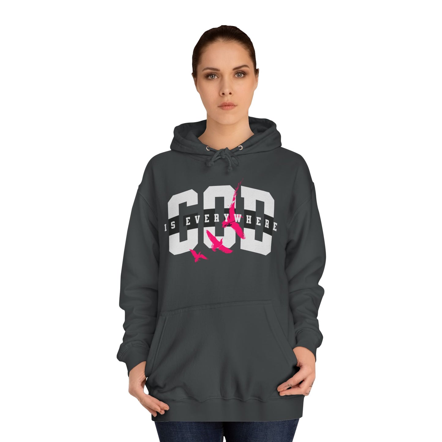 God Is Everywhere Unisex Hoodie - Religious, Comfortable College Sweatshirt