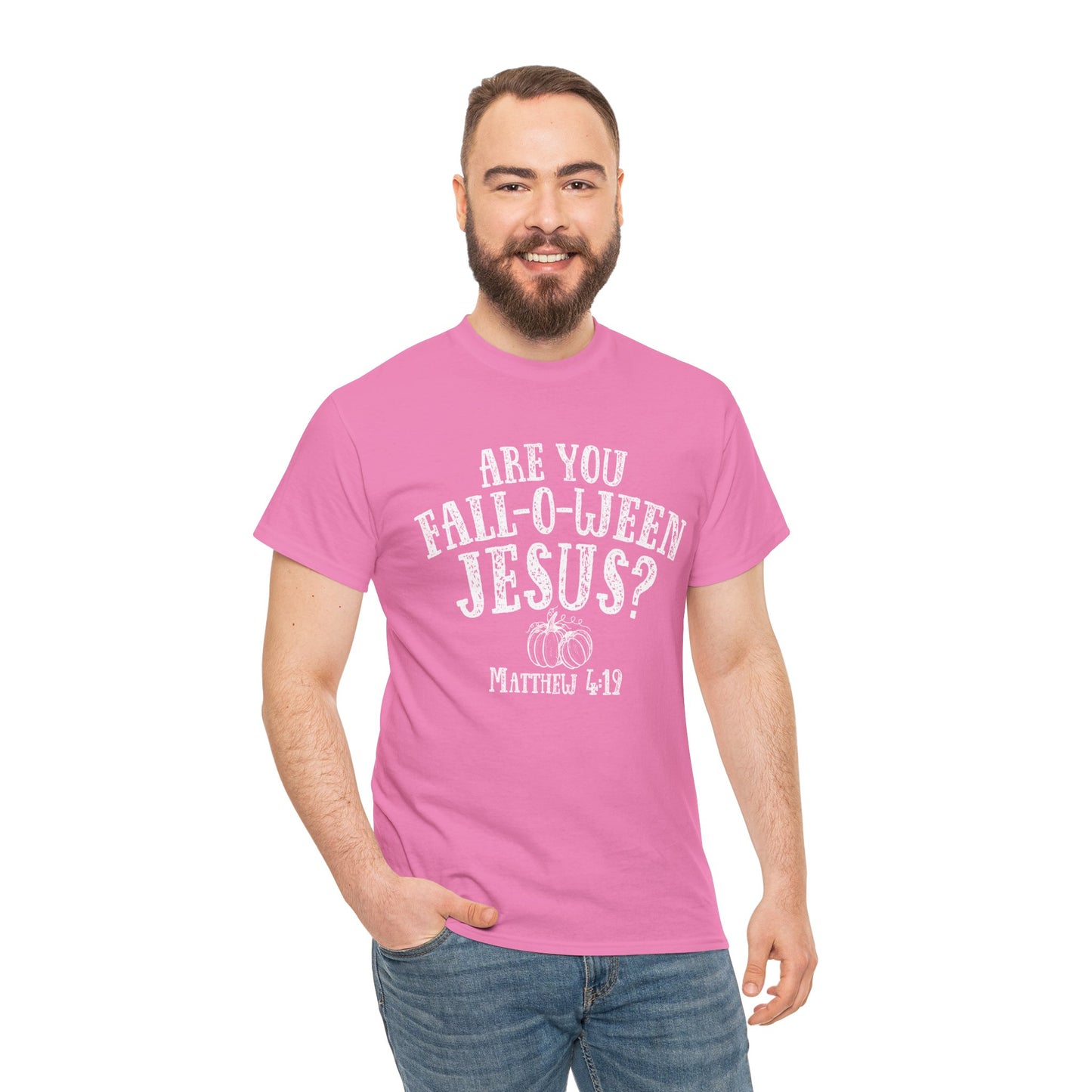 Christian Fall Pumpkin Unisex Tee - Fall-O-Ween Jesus