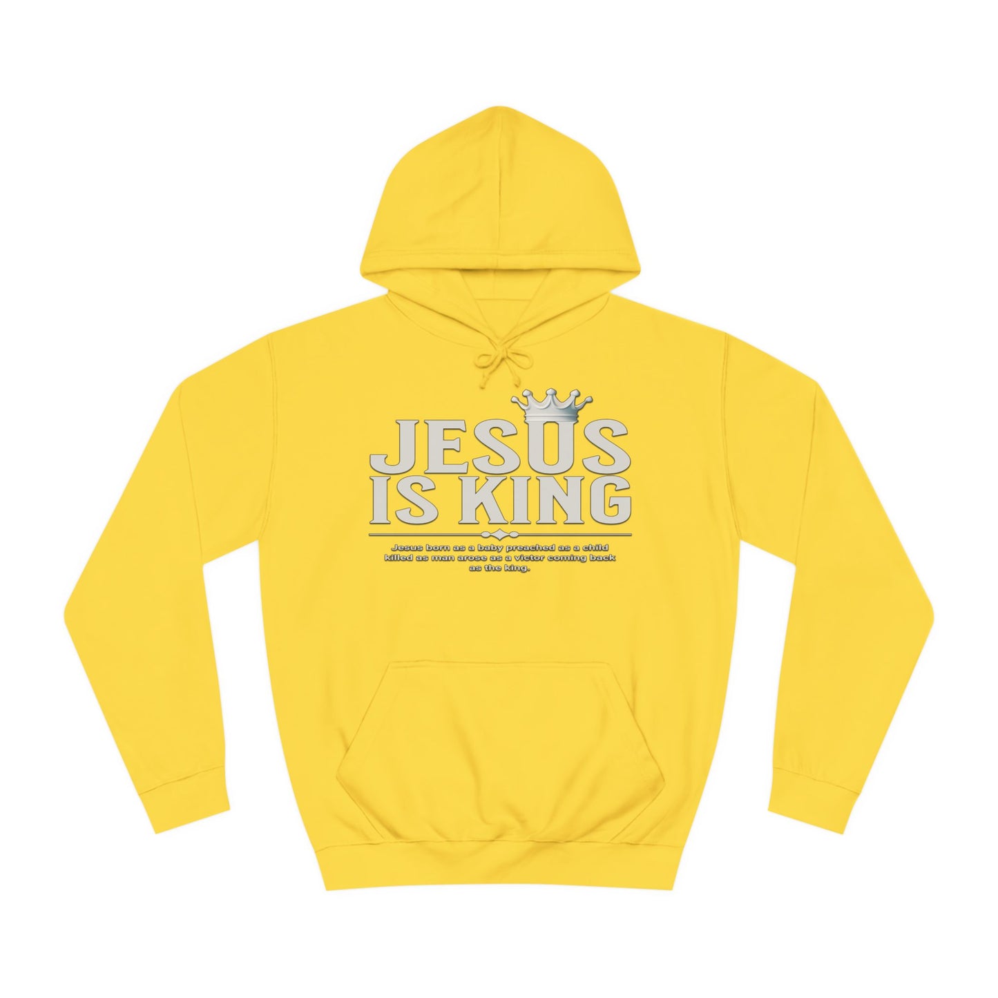 Unisex Hoodie - Jesus Is King Crown Design