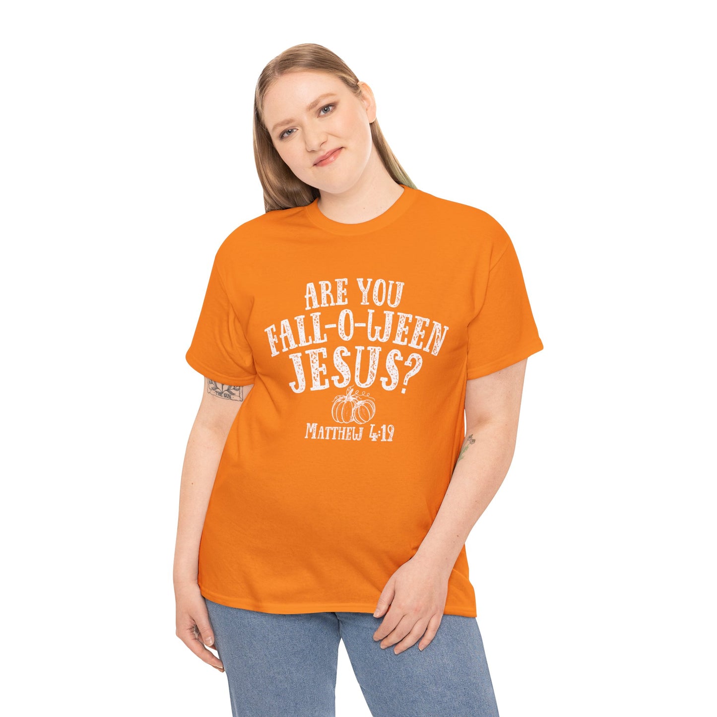 Christian Fall Pumpkin Unisex Tee - Fall-O-Ween Jesus