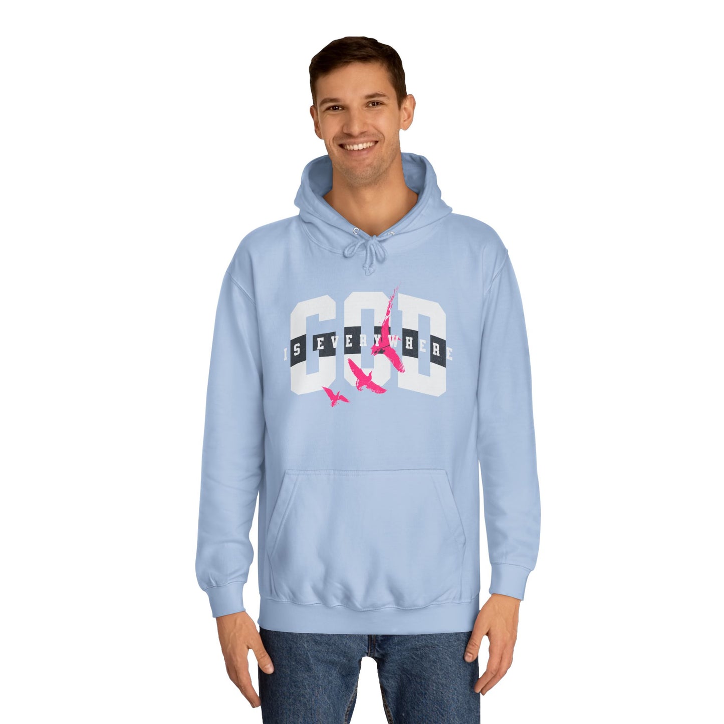 God Is Everywhere Unisex Hoodie - Religious, Comfortable College Sweatshirt