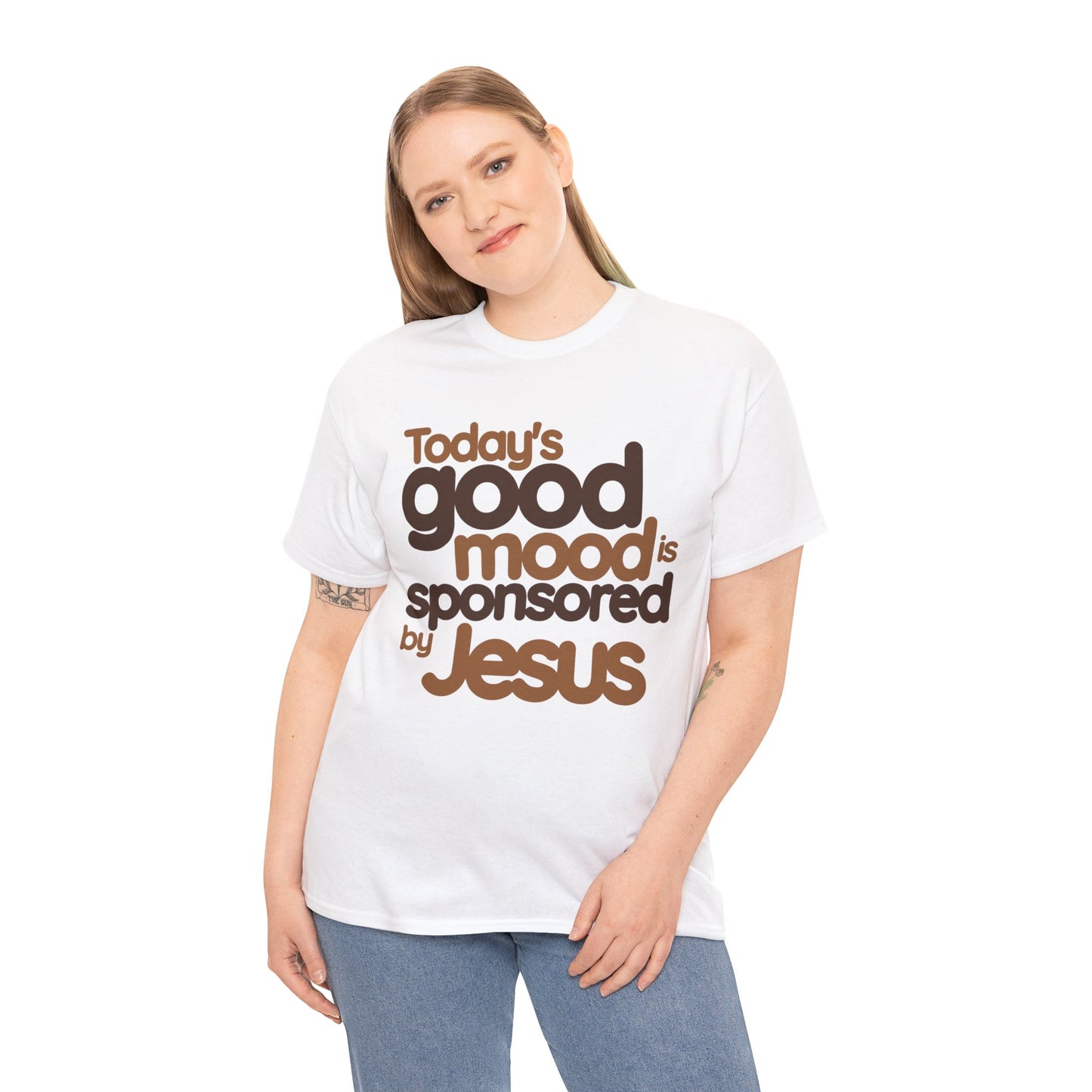 Christian Graphic Tee - Good Mood By Jesus