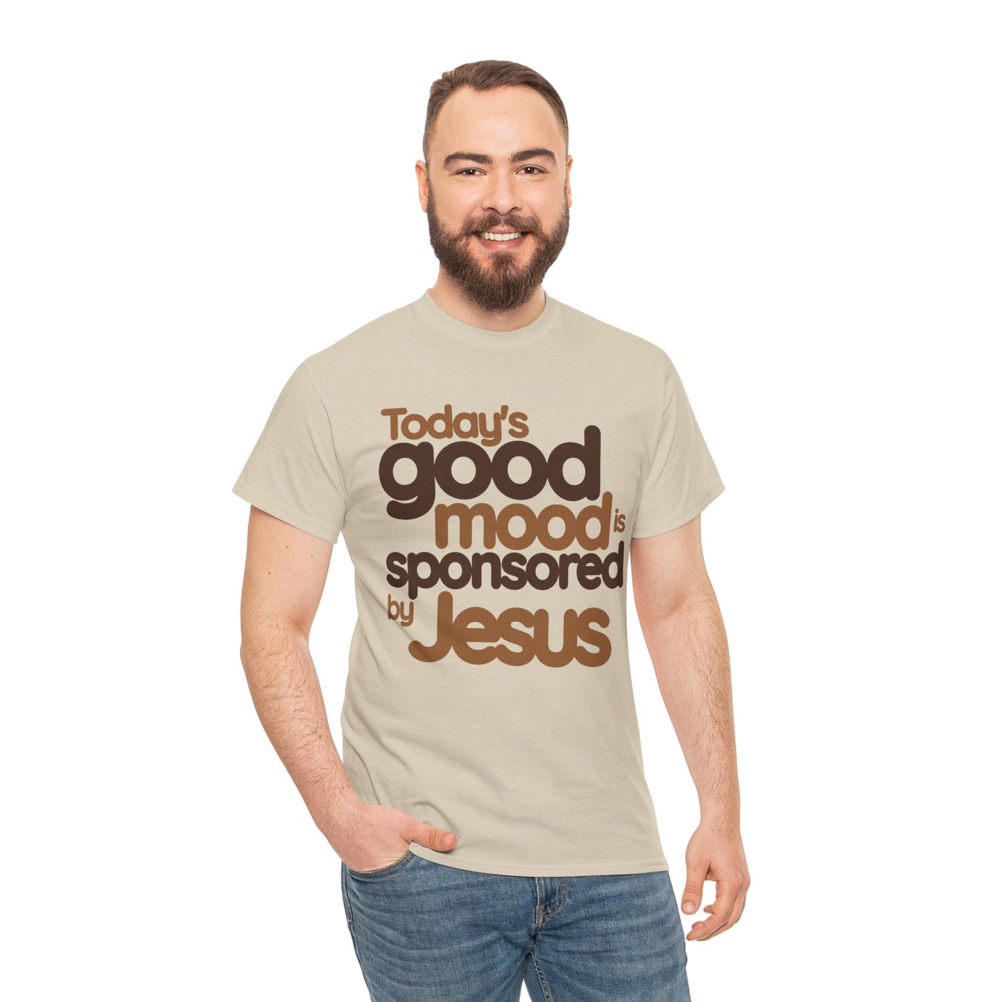 Christian Graphic Tee - Good Mood By Jesus