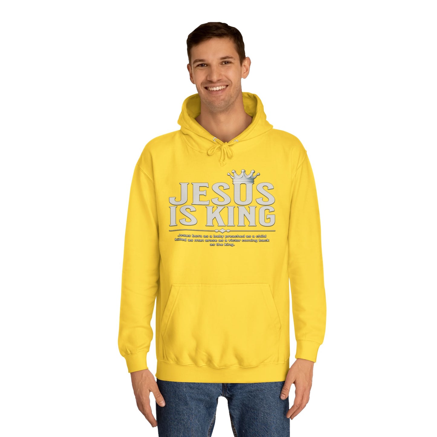 Unisex Hoodie - Jesus Is King Crown Design