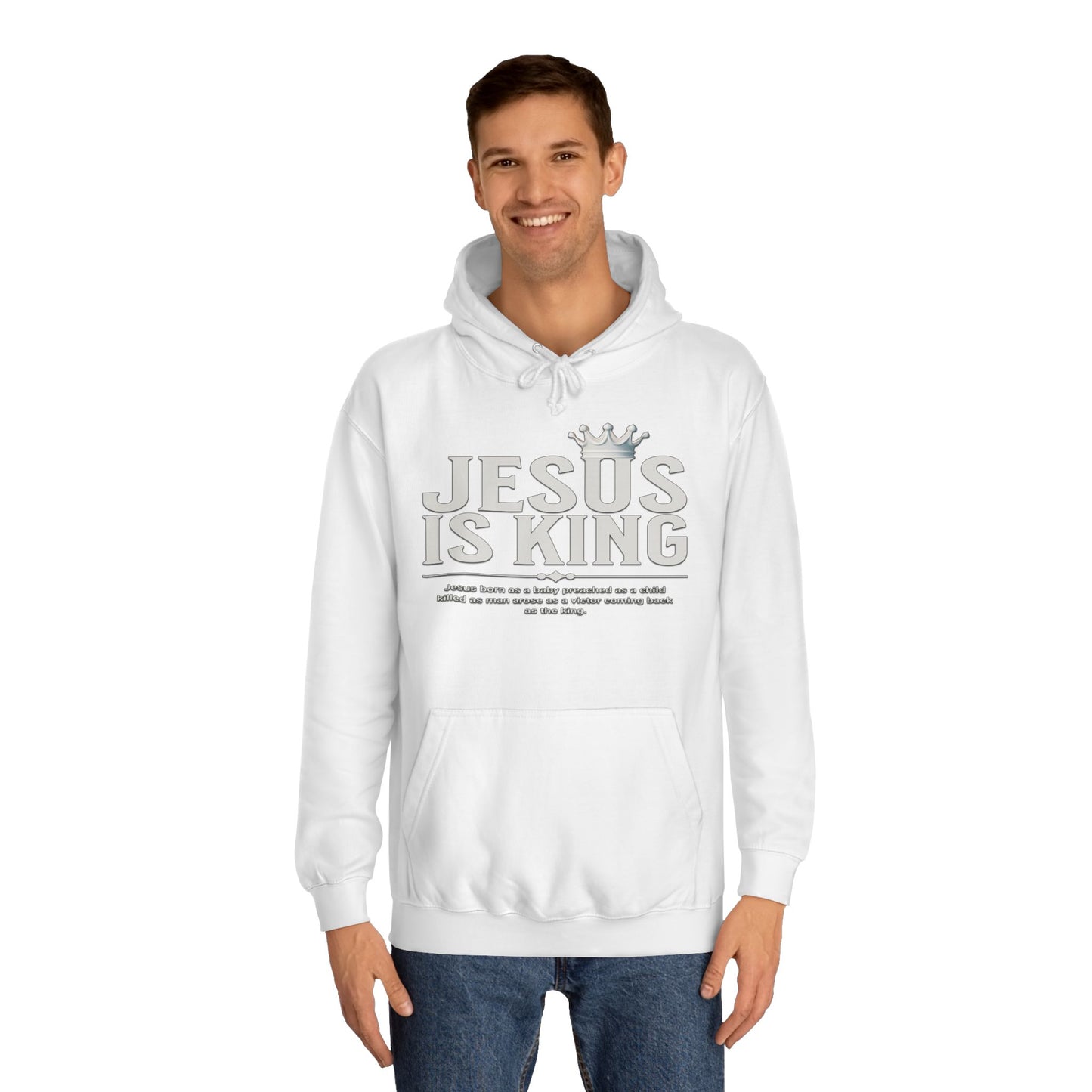 Unisex Hoodie - Jesus Is King Crown Design