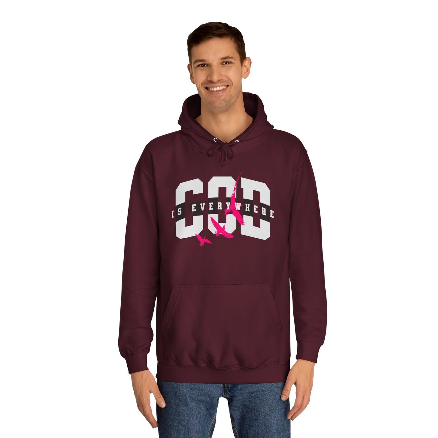 God Is Everywhere Unisex Hoodie - Religious, Comfortable College Sweatshirt