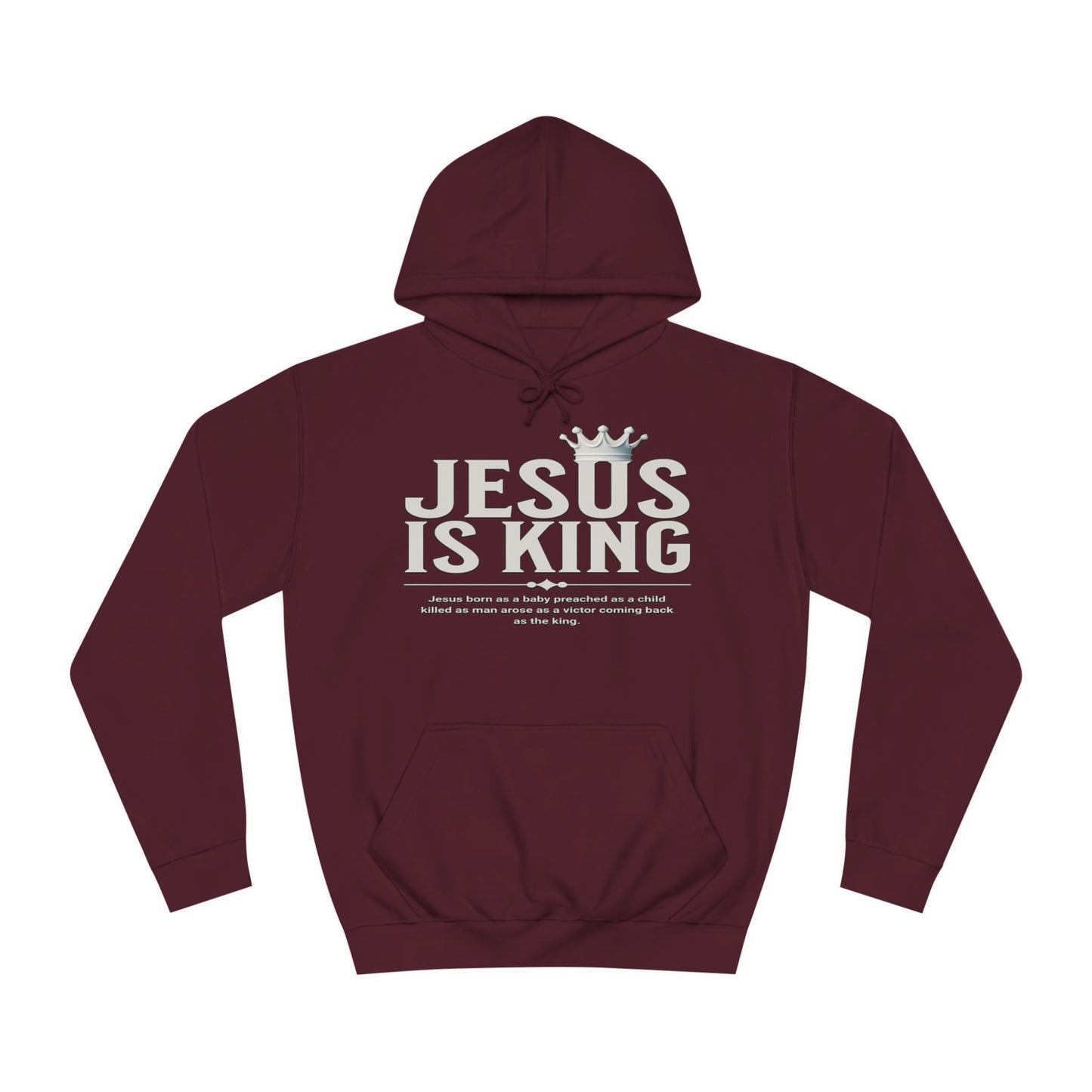 Unisex Hoodie - Jesus Is King Crown Design