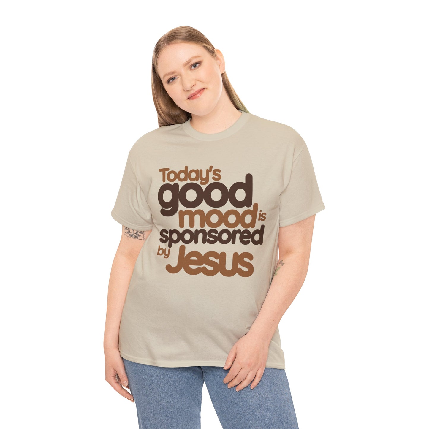 Christian Graphic Tee - Good Mood By Jesus