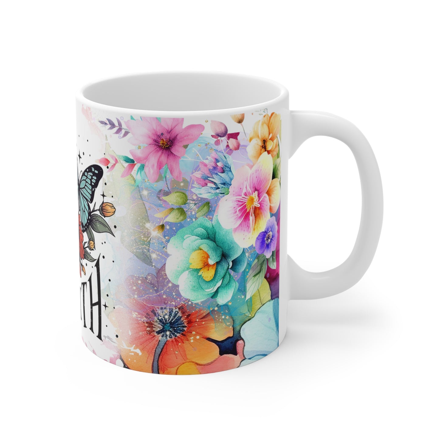 Beautiful Cross And Butterfly Mug