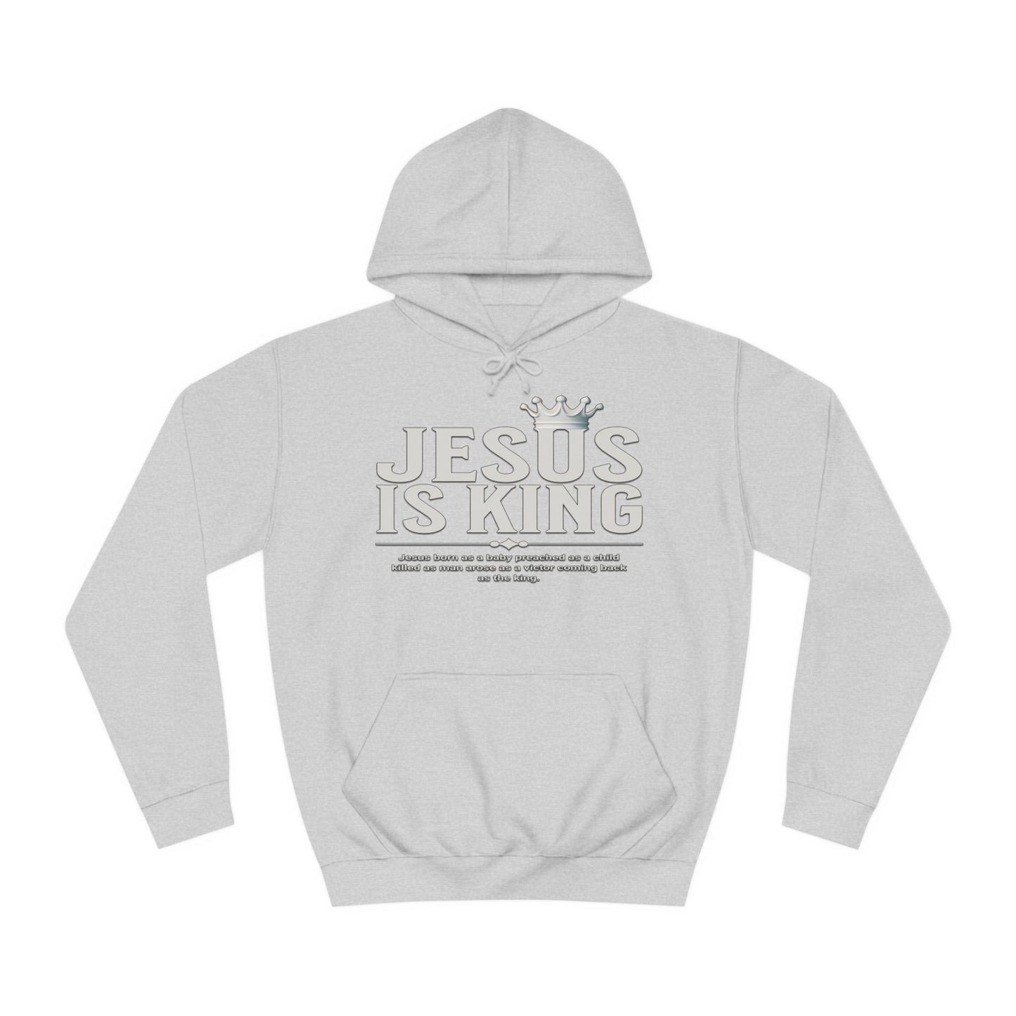 Unisex Hoodie - Jesus Is King Crown Design