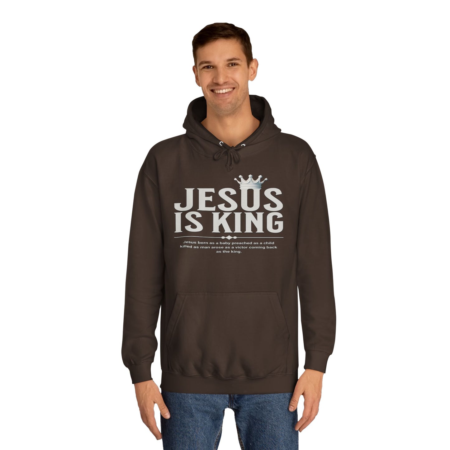 Unisex Hoodie - Jesus Is King Crown Design