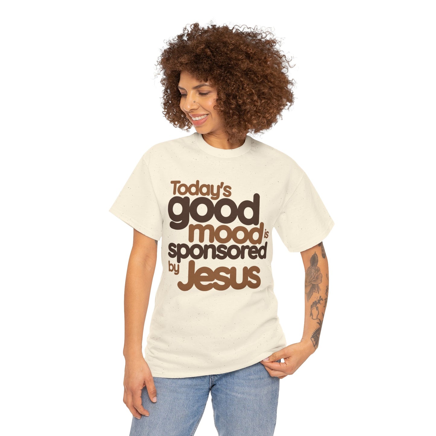 Christian Graphic Tee - Good Mood By Jesus