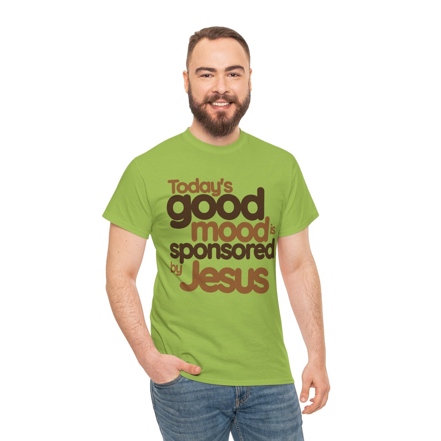 Christian Graphic Tee - Good Mood By Jesus